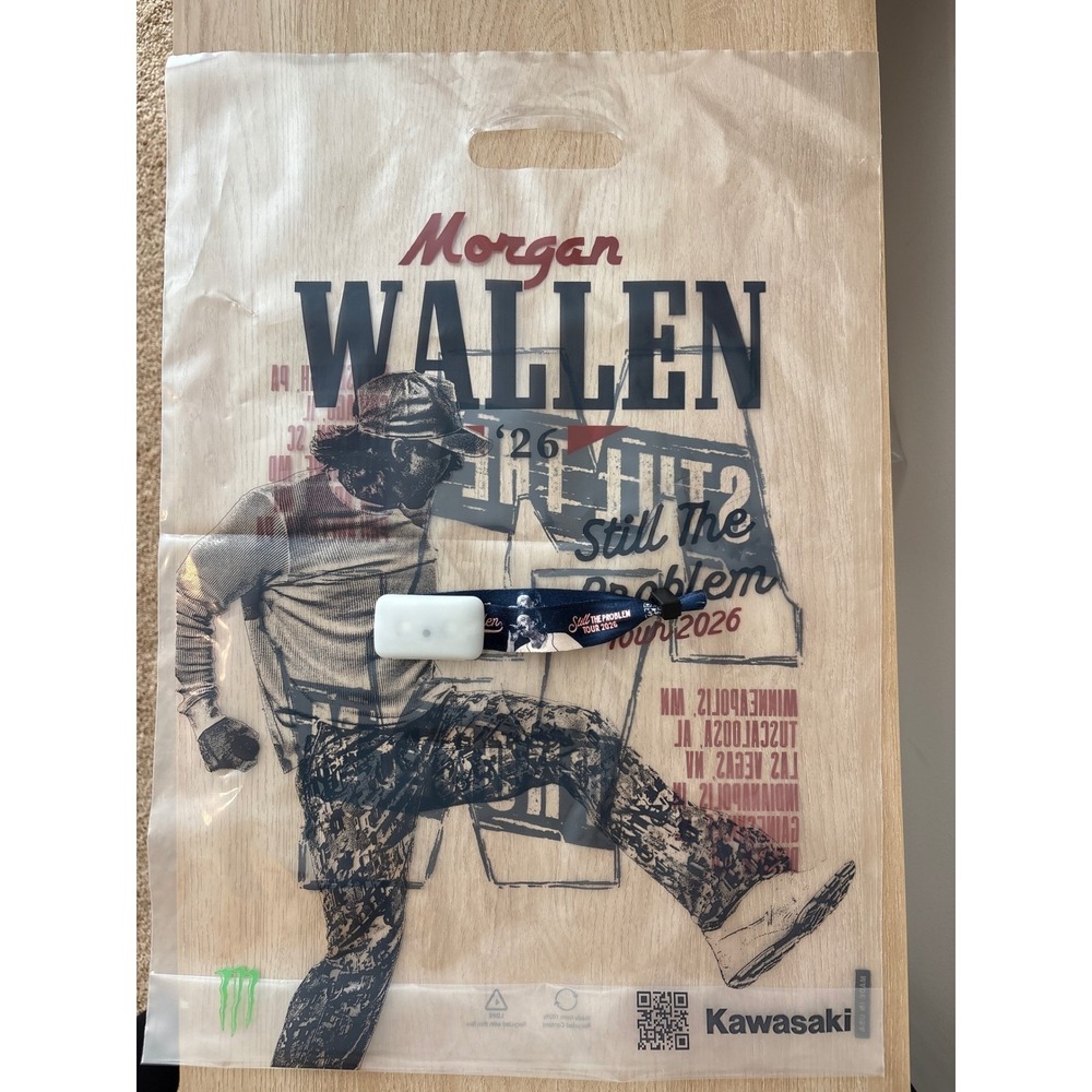 Morgan Wallen Still The Problem Tour 2026 Merch Bag and Concert Wristband Set